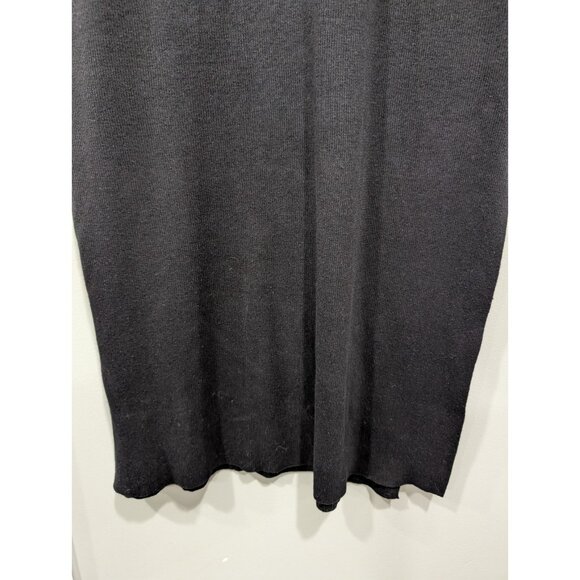 Vintage J Jill Maxi Sweater Dress Small Petite Black SleevelessSilk & Cashmere - Picture 15 of 16